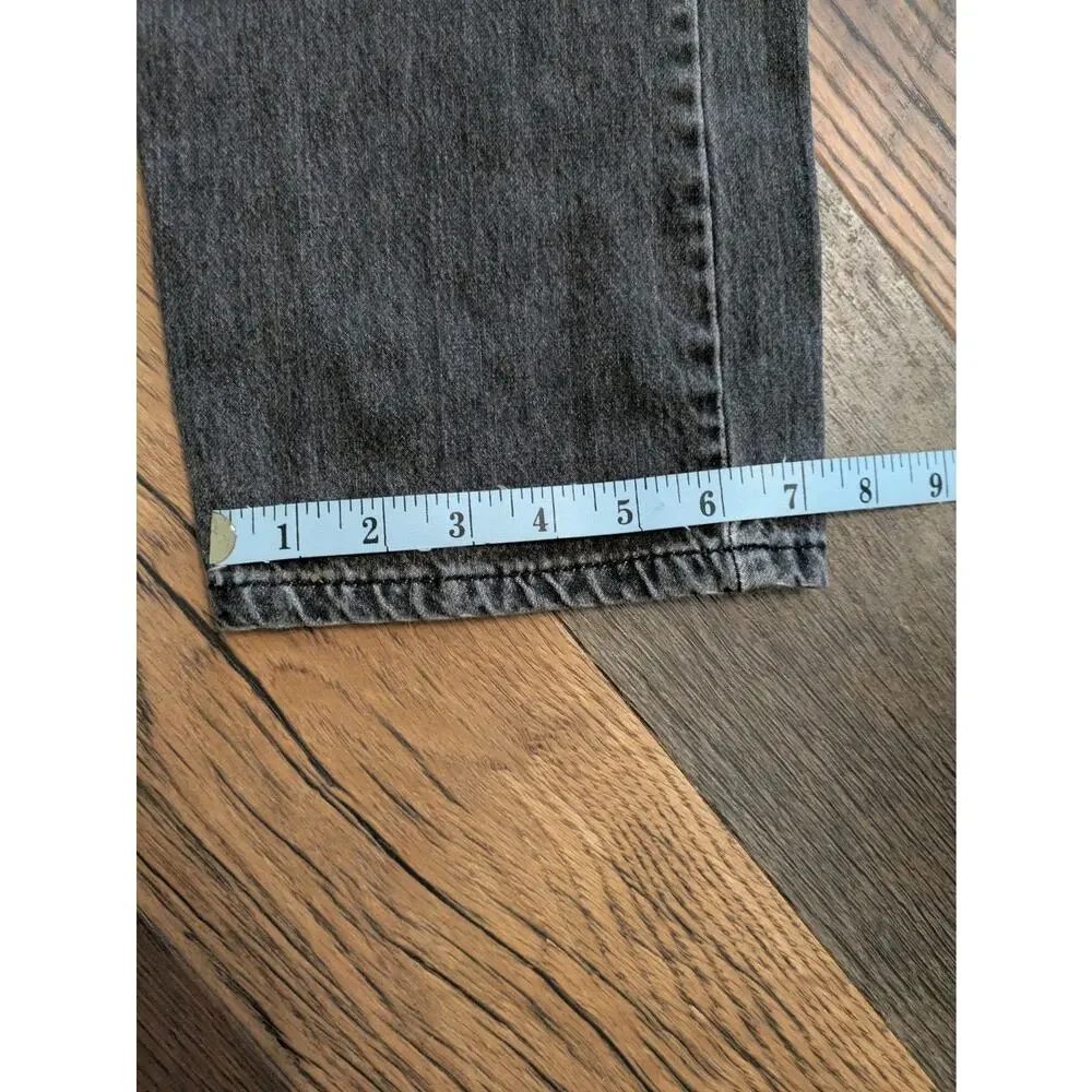 Levi's 502 Regular Taper Jeans Mens 34x32 (28) Grey Wash Stretch Denim Tapered